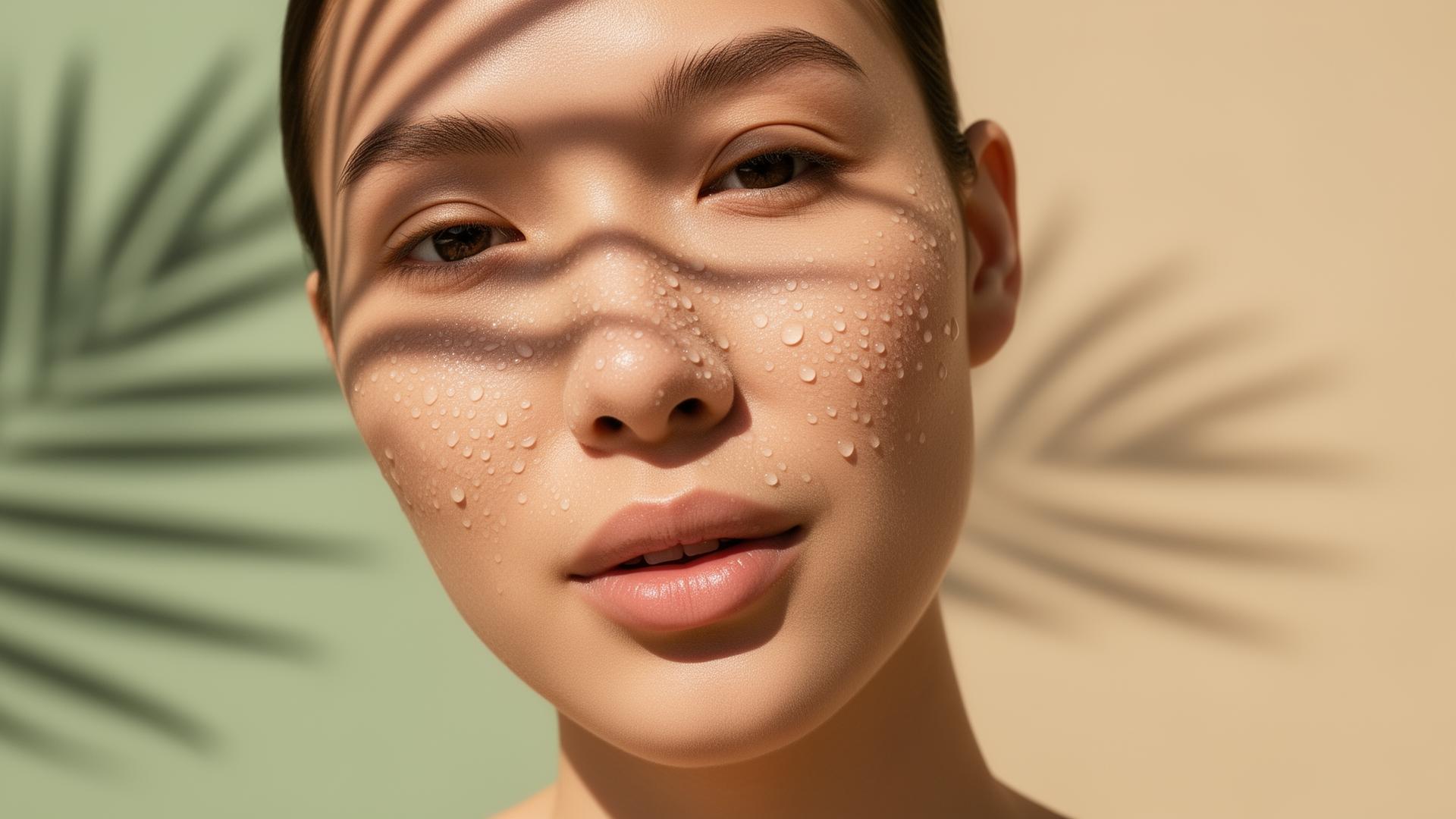 Peau jeune éclatante avec ombres végétales — diagnostic skincare ERA